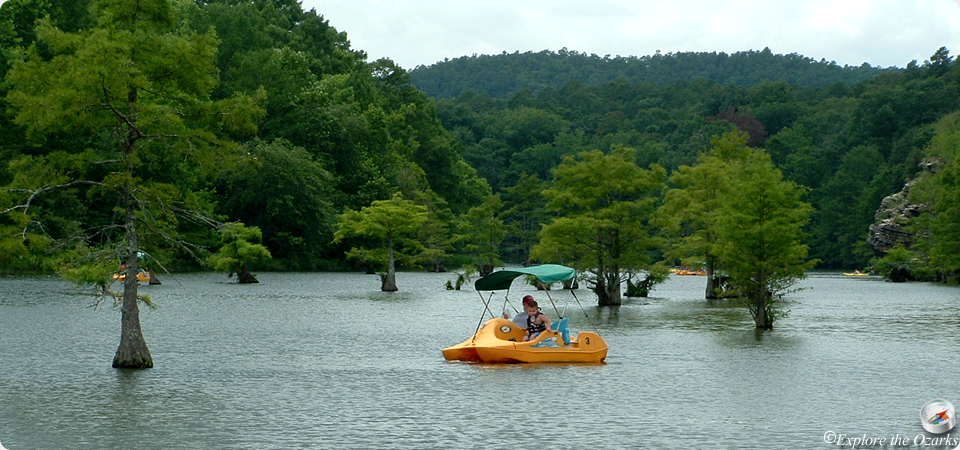 Peddal boating on the Mountain Fork River